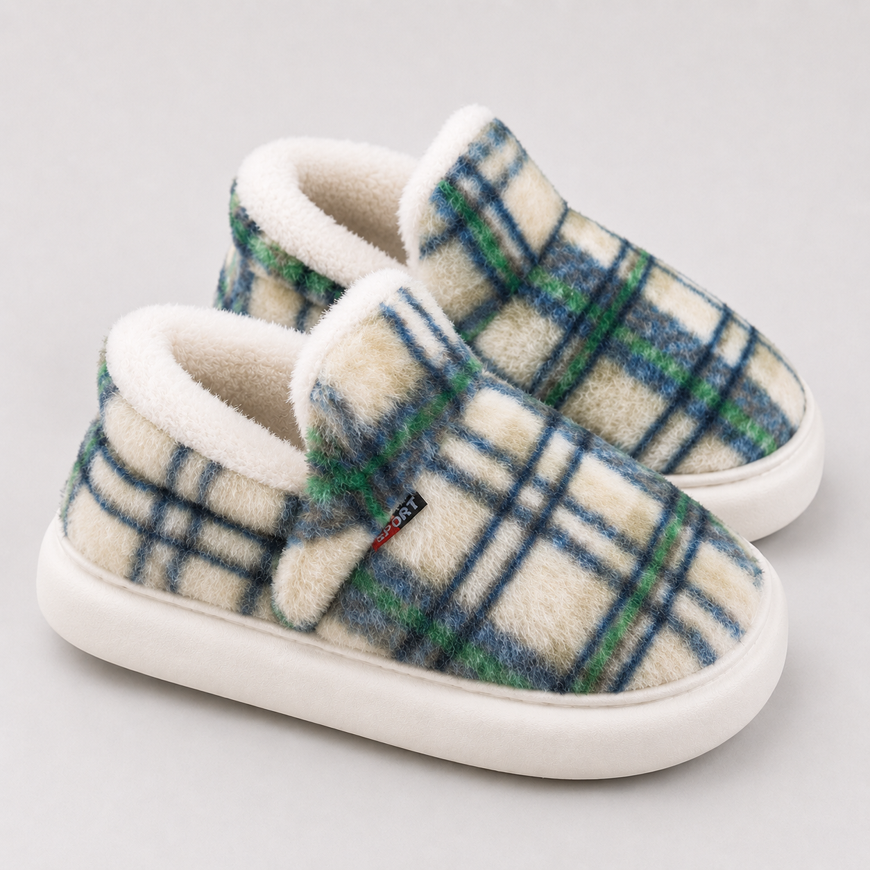Chaussons en polaire écossaise Allure