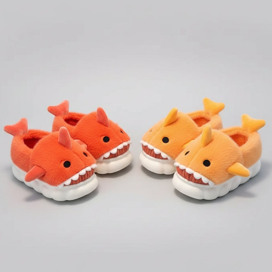 Kids Shark Fleece Slippers