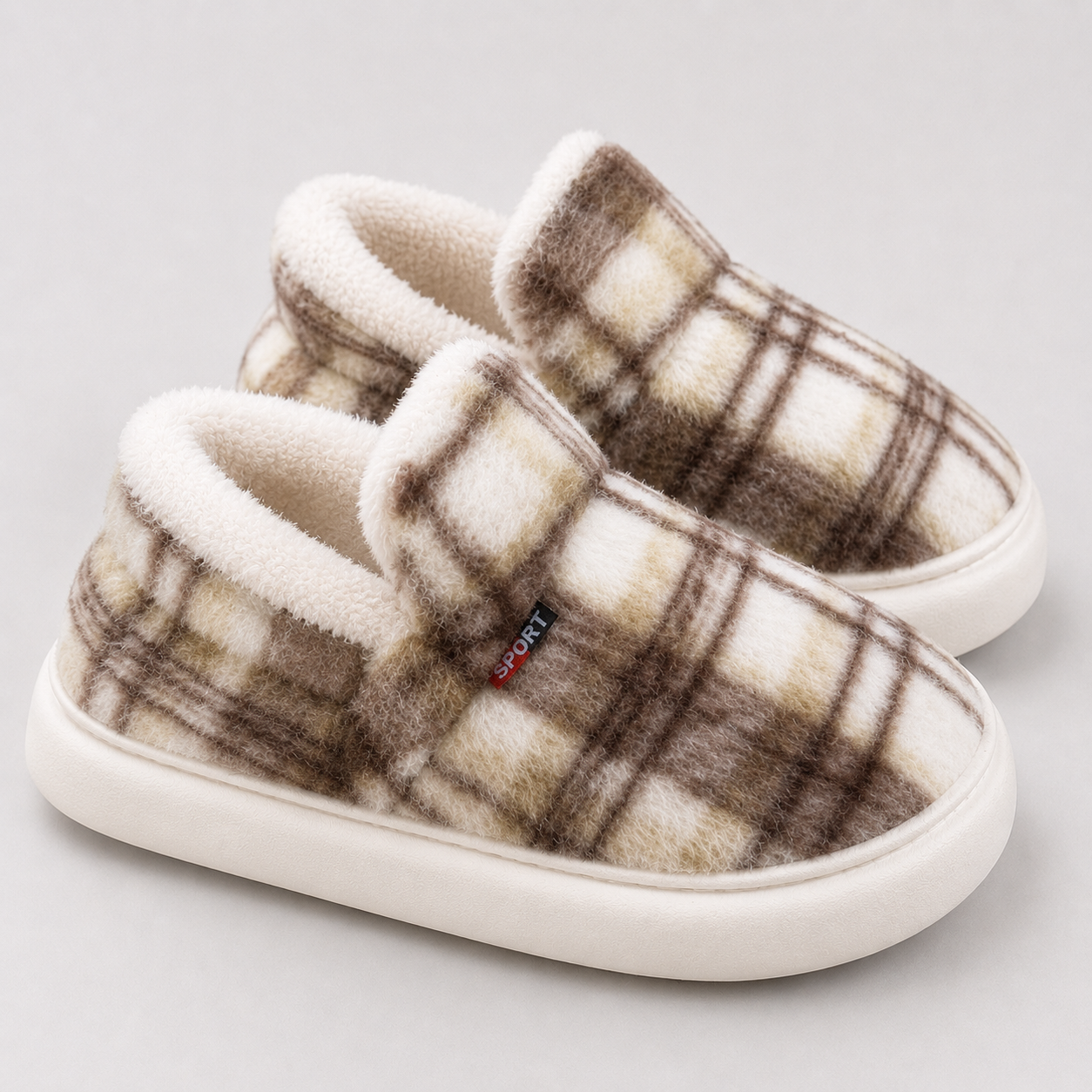 Chaussons en polaire écossaise Allure