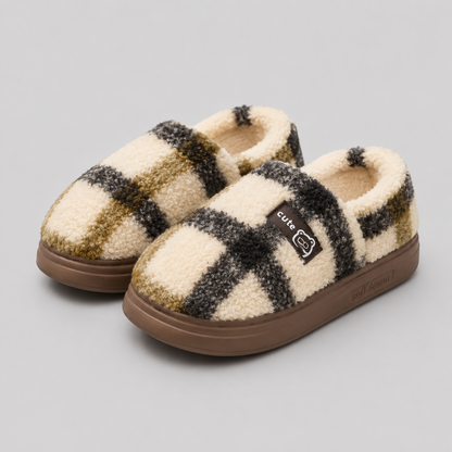 Adorables pantoufles hivernales en laine