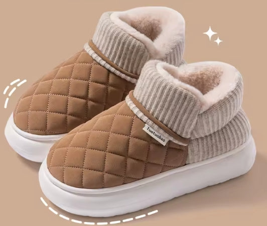 Velour Thermal Slipper Bootie