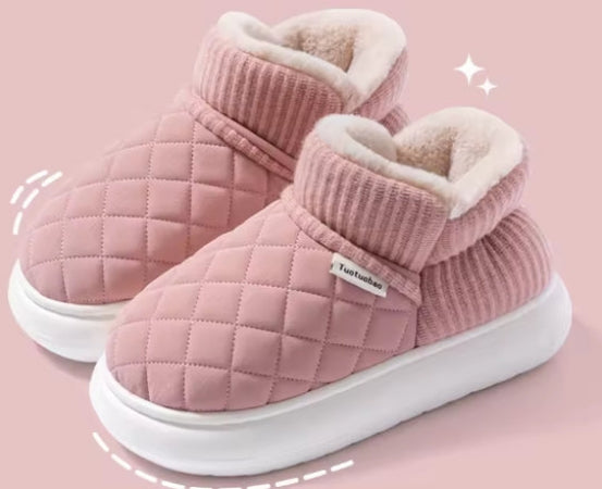 Velour Thermal Slipper Bootie